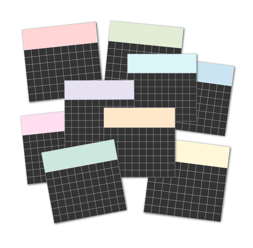 Dark Mode Grid Stickers