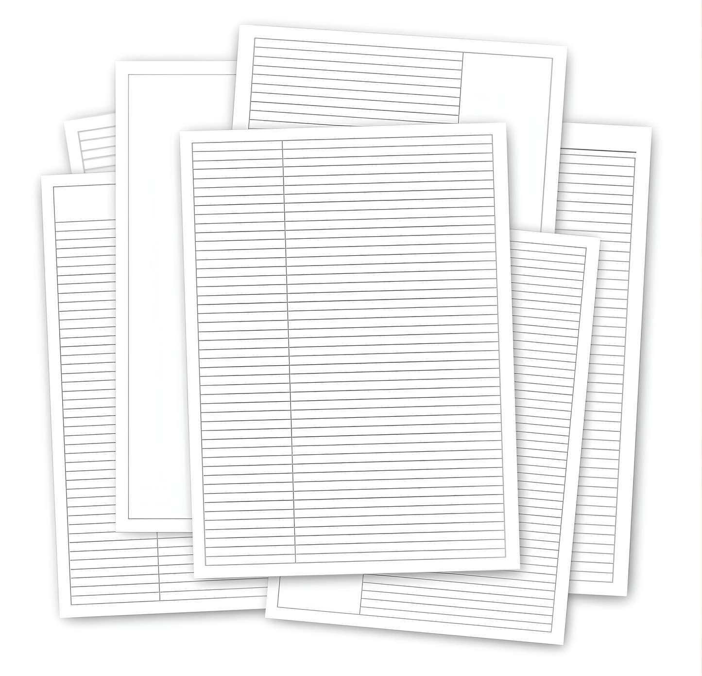 Digital Narrow-Lined Notepaper (PDF)