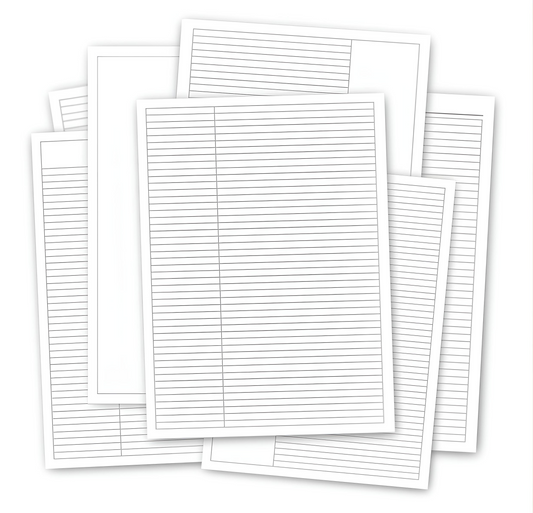 Digital Narrow-Lined Notepaper (PDF)